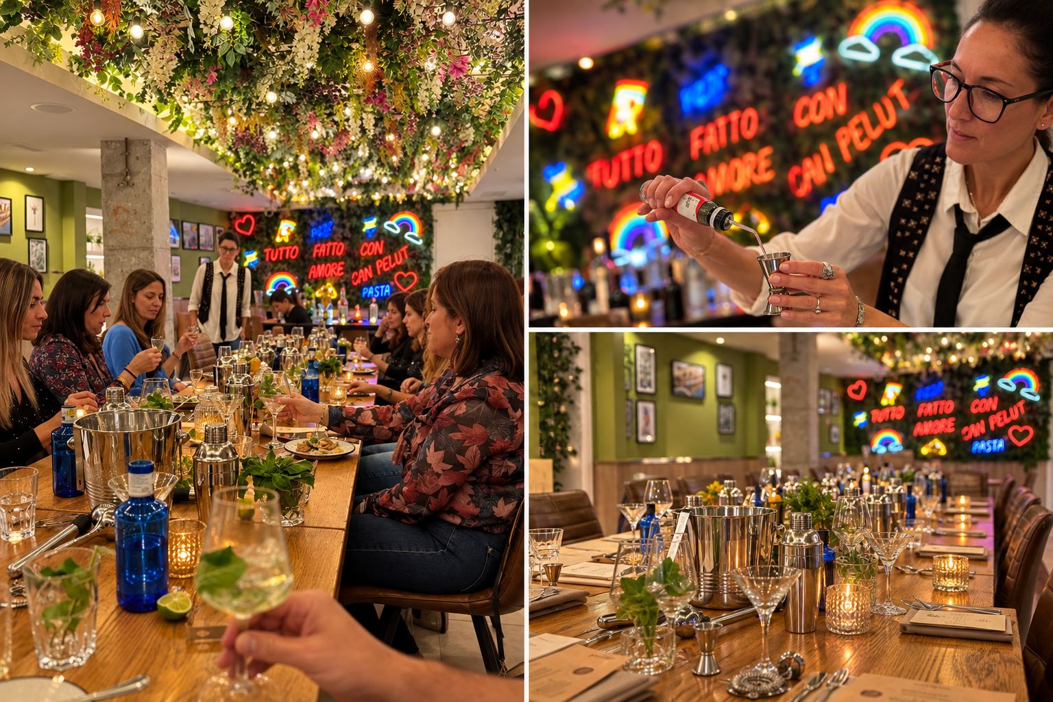 Experiencia de coctelería y cena en el reservado privado de Can Pelut